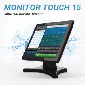 Monitor Touch 15 polegadas capacitiva, VGA, USB